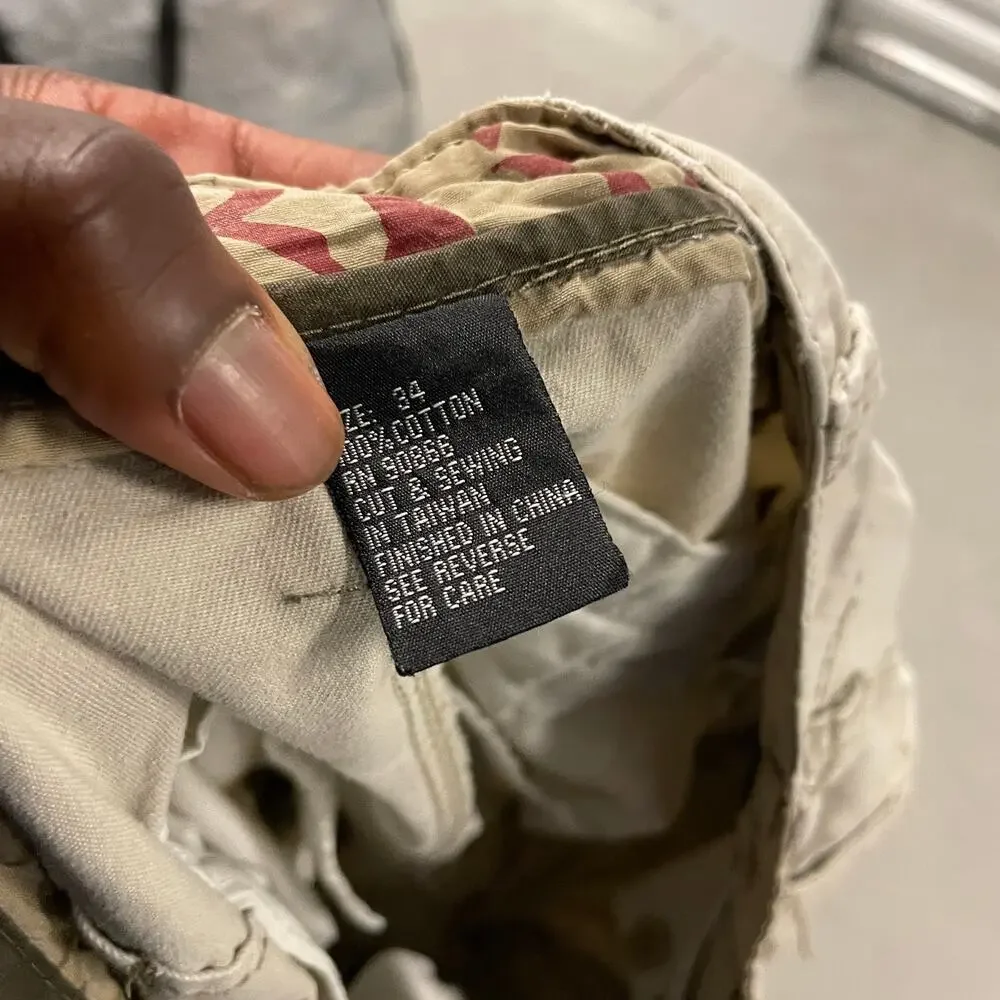 Y2K thrashed cargo board shorts 34